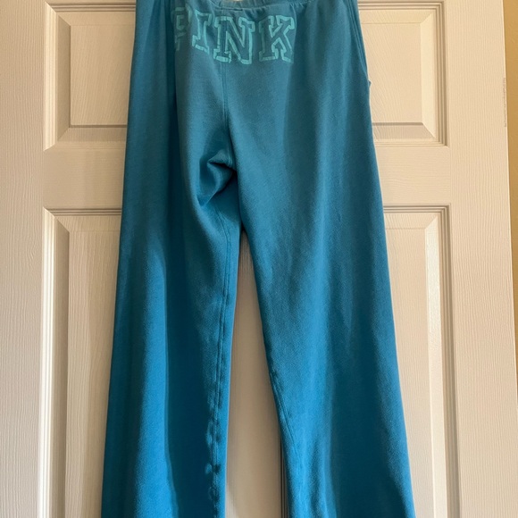 Pink Victoria Secret Turquoise Sweat Pants - Picture 2 of 4